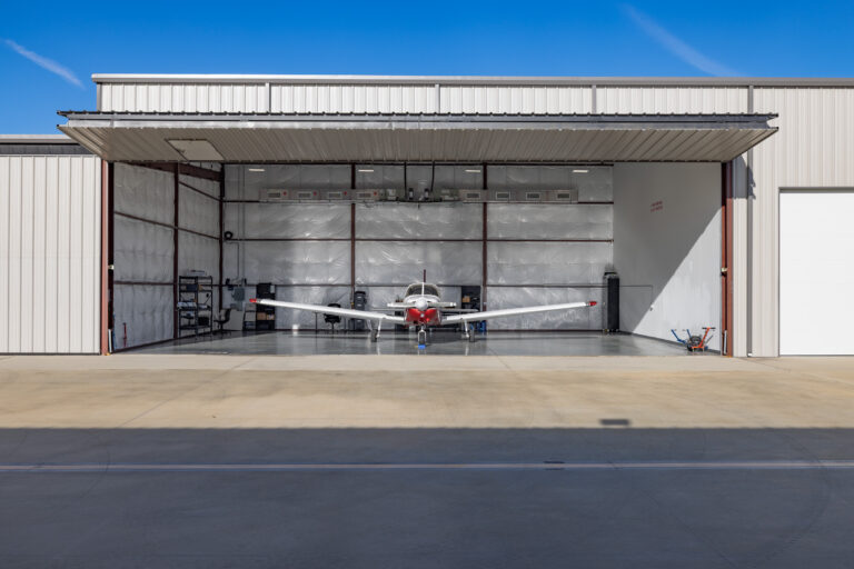 Actual 52′ × 40′ hangar at CXO Hangar