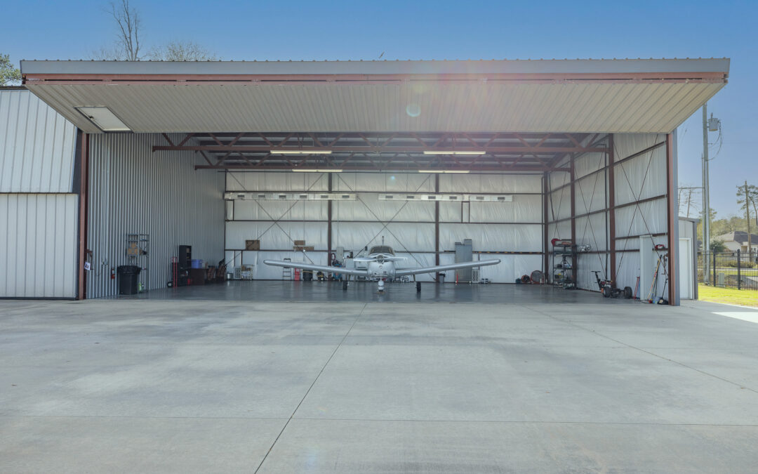 Aircraft hangars around Houston: a familiar part of airport life